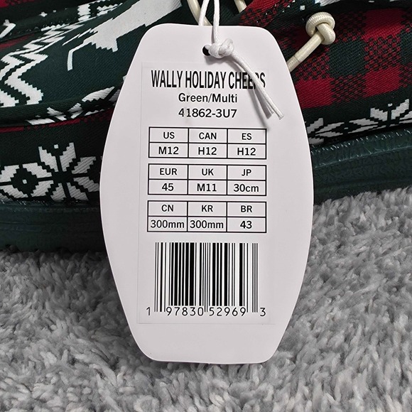 Hey Dude Wally Green Holiday Cheers Christmas Slip On Shoes Mens Size 12 Loafers main image 9